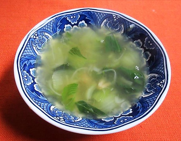 チンゲン菜と貝柱のスープ