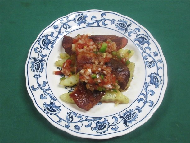 ポテトにカリカリベーコン