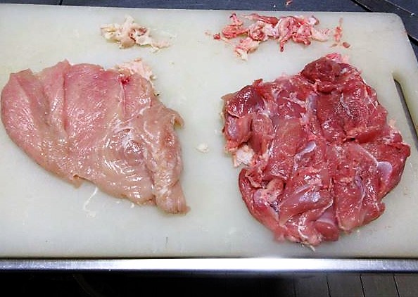 鶏肉の準備