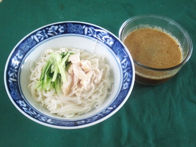 蒸し鶏そうめん