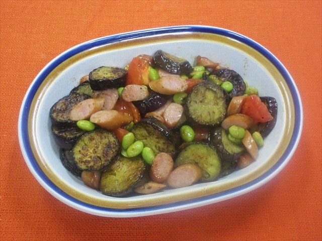 茄子のオリーブオイル炒め