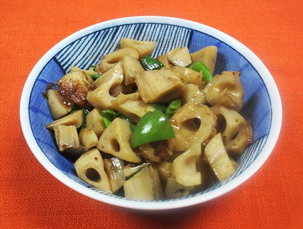 レンコンとちくわの炒め煮