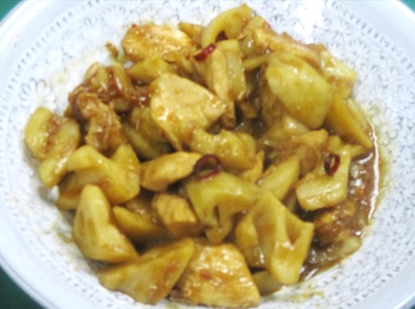 鶏肉とレンコンの炒め煮